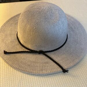 Marcus Adler New York Women’s Hat Gray w/ Black Rope Detail One Size